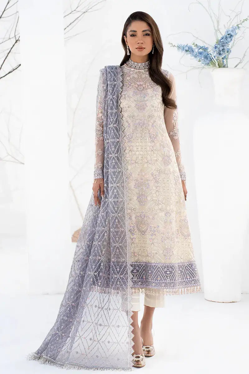 Zarif | LA CELESTE LUXURY Formals | ZLC 02 PEARL WHITE -  Zarif Formal - Original Designer Dress - House of Maryam