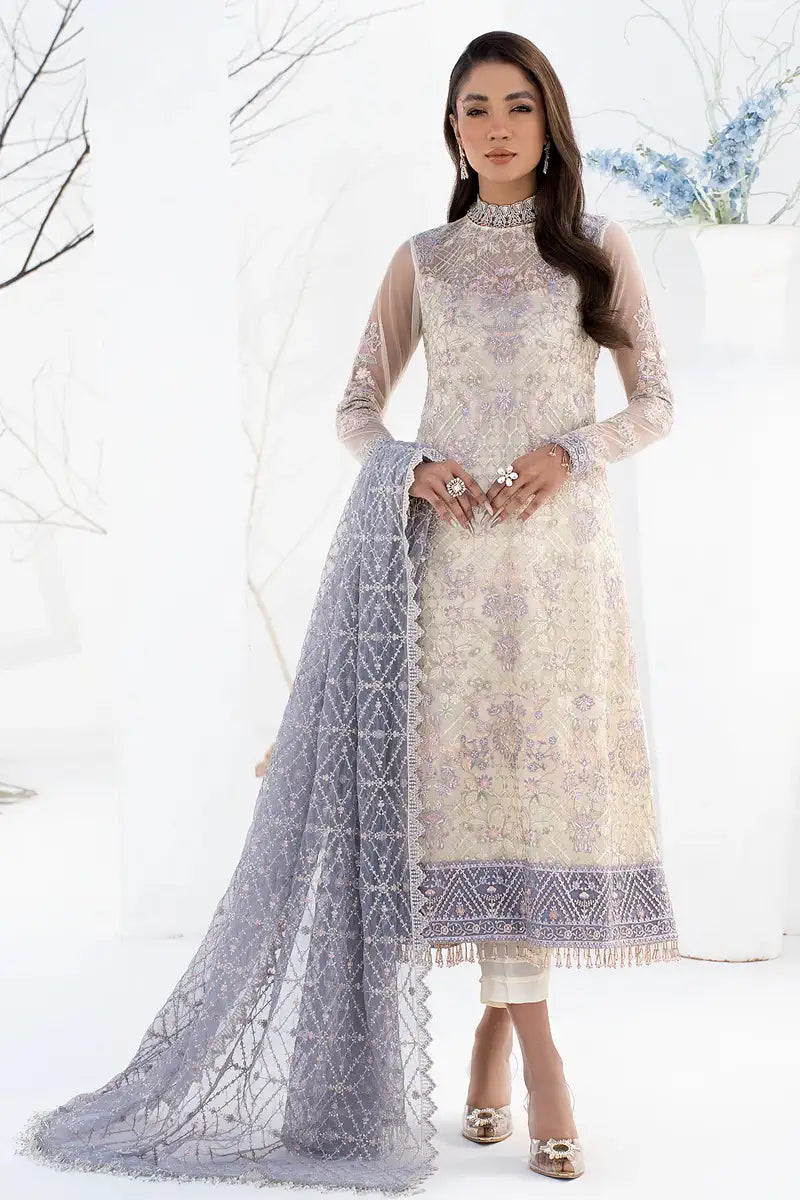 Zarif | LA CELESTE LUXURY Formals | ZLC 02 PEARL WHITE -  Zarif Formal - Original Designer Dress - House of Maryam