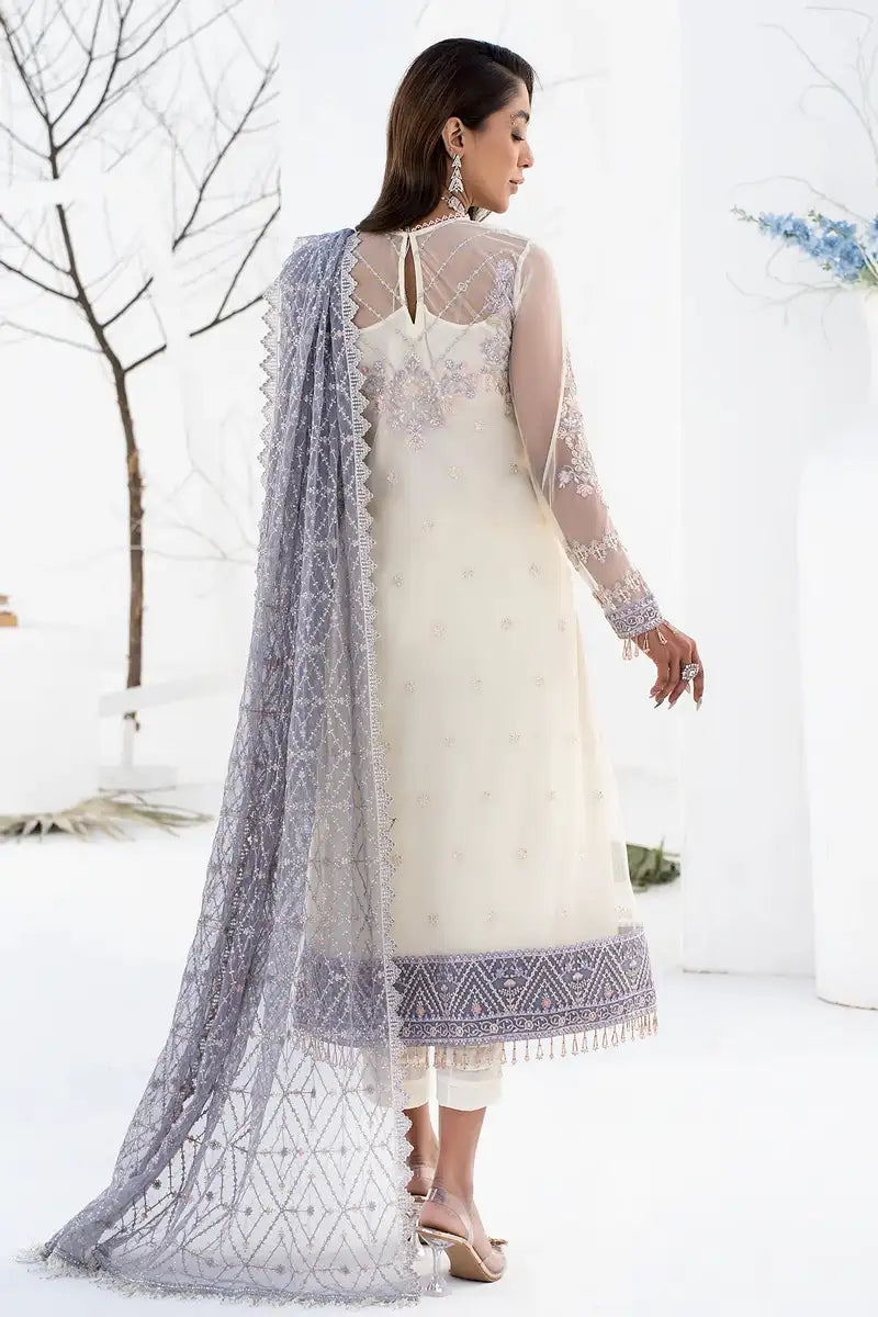 Zarif | LA CELESTE LUXURY Formals | ZLC 02 PEARL WHITE -  Zarif Formal - Original Designer Dress - House of Maryam