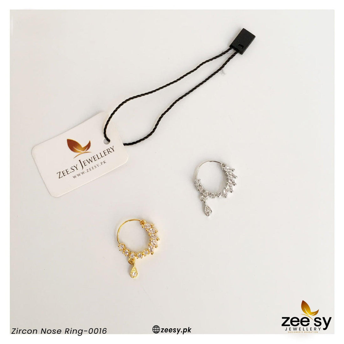 Zircon Nose Ring-0016 -  Zeesy Nose ring - Original Designer Dress - House of Maryam