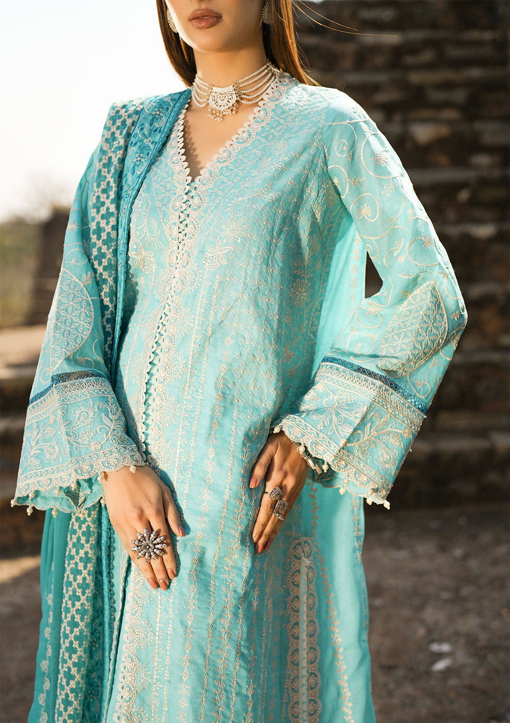 Aik Atelier | Pardes Lawn 24 | LOOK 03 -  Aik Atelier Luxury - Original Designer Dress - House of Maryam