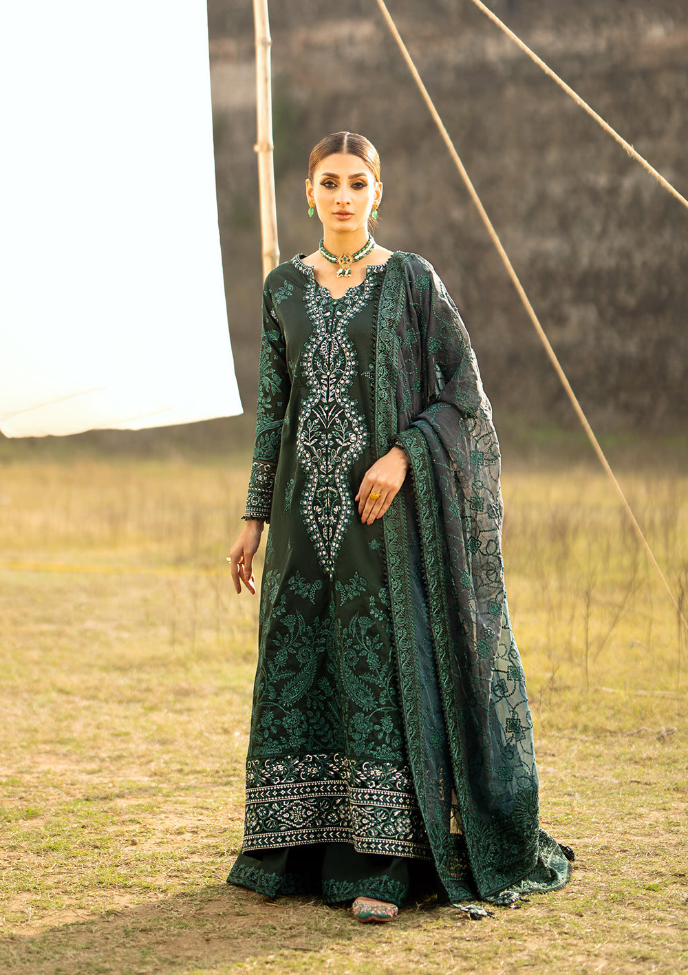 Aik Atelier | Pardes Lawn 24 | LOOK 10 -  Aik Atelier Luxury - Original Designer Dress - House of Maryam