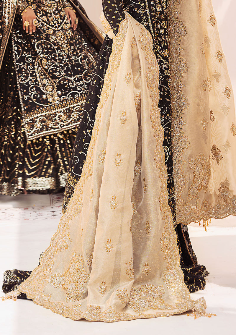 Aik Atelier | LIGHT GOLD TISSUE SHAWL -  Aik Atelier Bridal - Original Designer Dress - House of Maryam