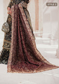 Aik Atelier | MAROON TUSSAR SILK CHUNRI SHAWL -  Aik Atelier Bridal - Original Designer Dress - House of Maryam