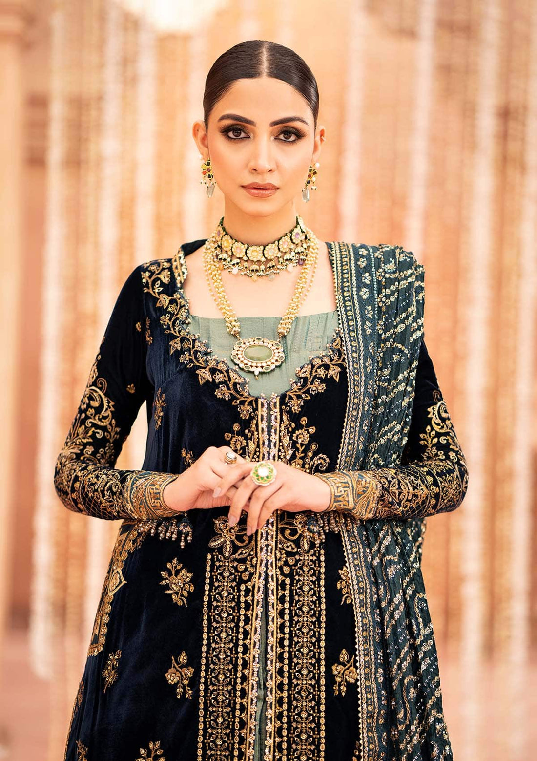 Aik Atelier | Zardozi Velvet 23 | 01 -  Aik Atelier Formal - Original Designer Dress - House of Maryam
