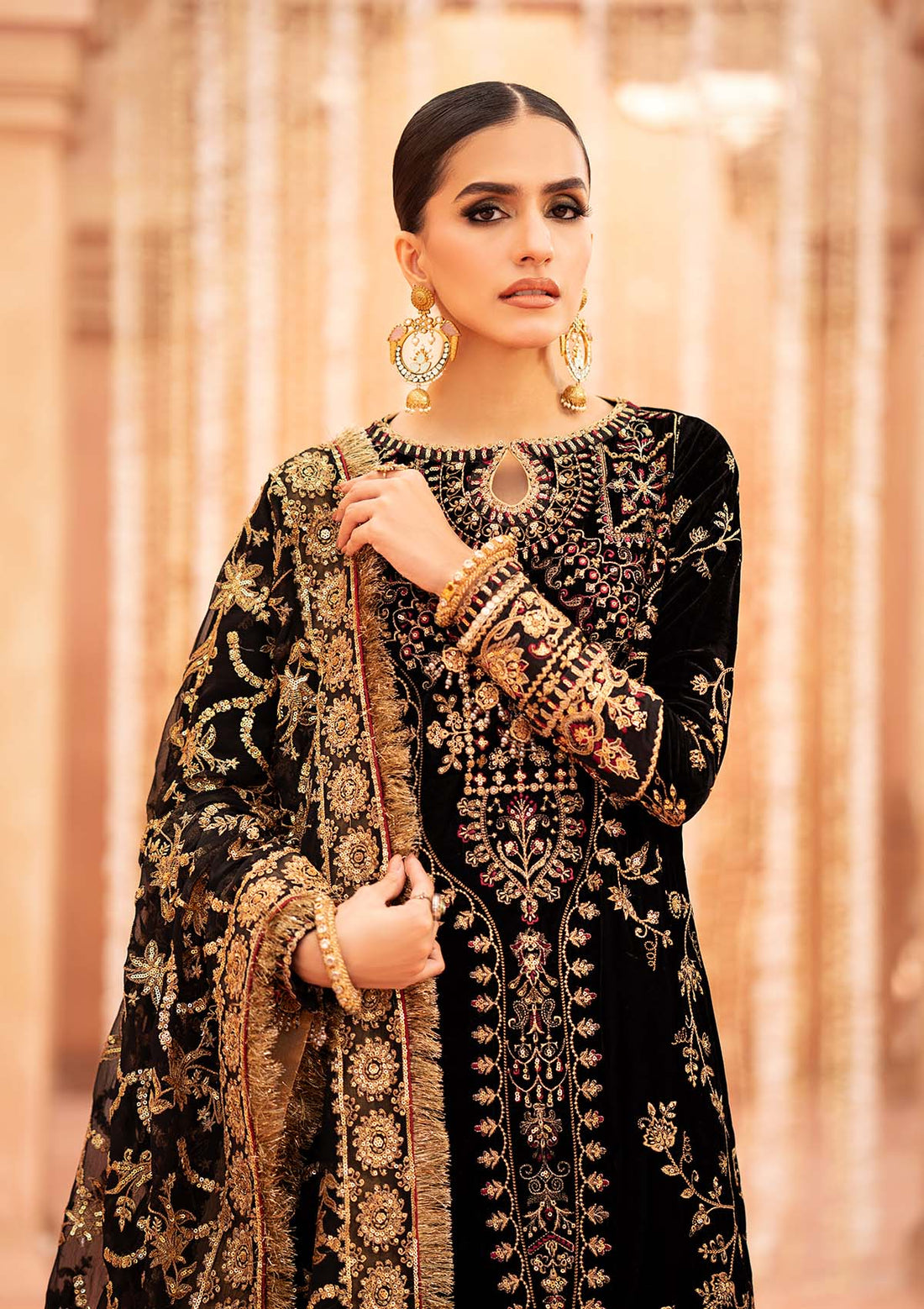 Aik Atelier | Zardozi Velvet 23 | 02 -  Aik Atelier Formal - Original Designer Dress - House of Maryam