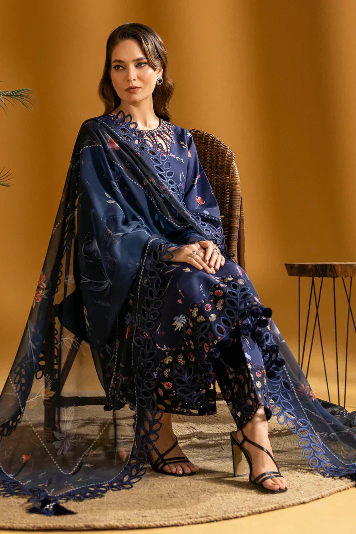 Alizeh | Maahi Embroidered Lawn | Iris -  Alizeh Luxury - Original Designer Dress - House of Maryam