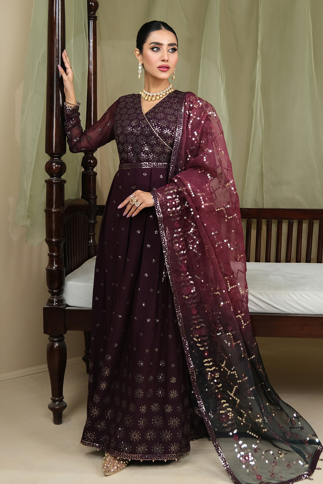 Alizeh | Formals Collection | ZURI UF-V03D03 -  Alizeh Formal - Original Designer Dress - House of Maryam