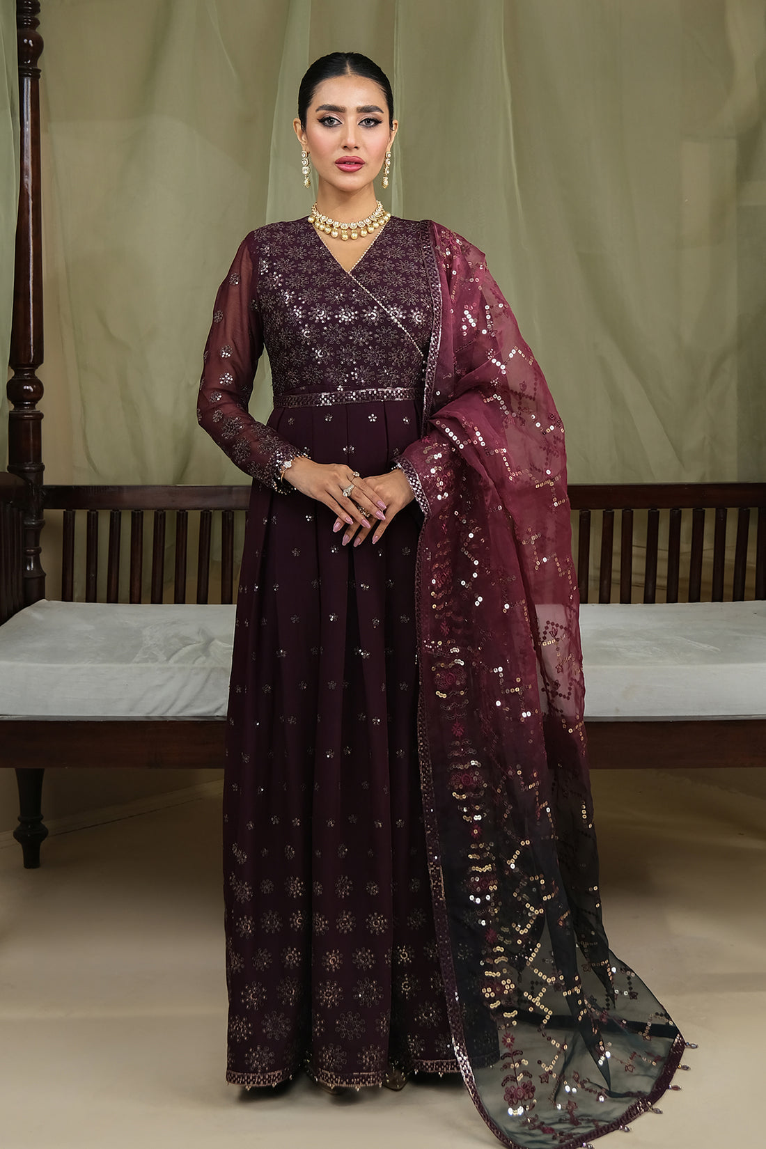 Alizeh | Formals Collection | ZURI UF-V03D03 -  Alizeh Formal - Original Designer Dress - House of Maryam