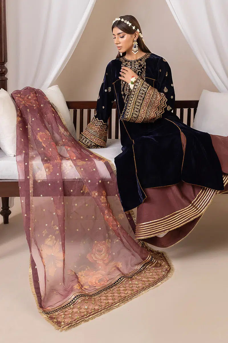 Baroque | Jahanara Luxury Velvet 23 | UF-424 -  Baroque Formal - Original Designer Dress - House of Maryam