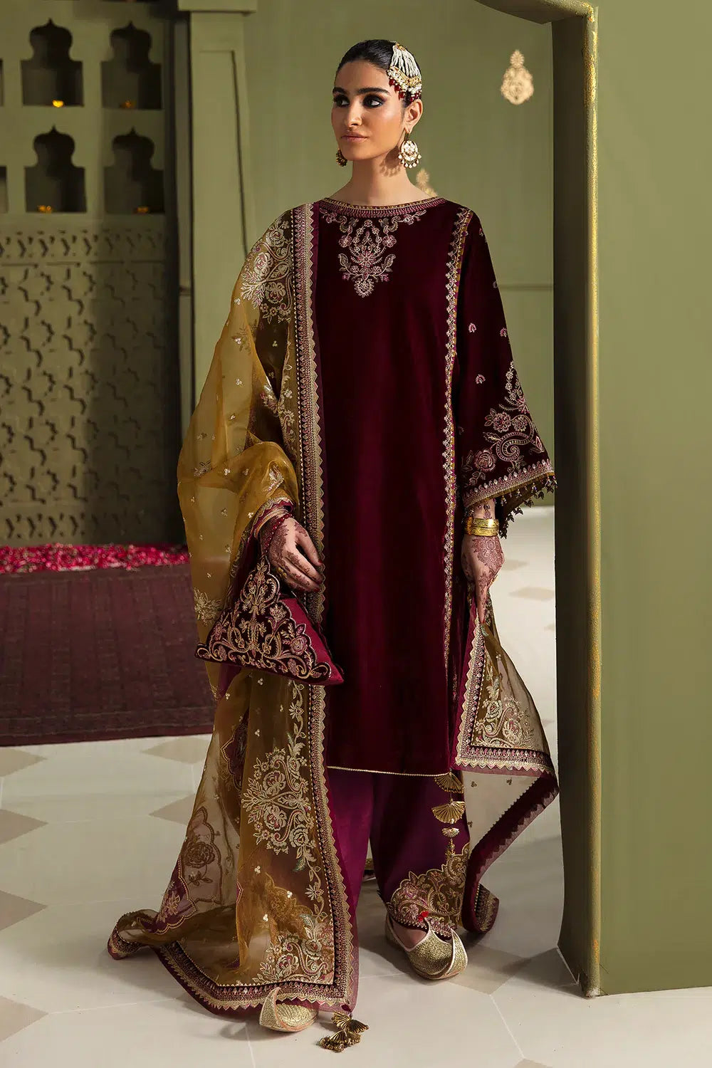 Baroque | Jahanara Luxury Velvet 23 | UF-465 -  Baroque Formal - Original Designer Dress - House of Maryam