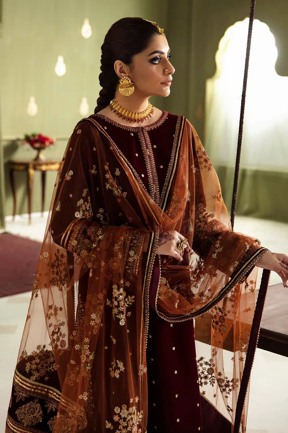 Baroque | Jahanara Luxury Velvet 23 | UF-466 -  Baroque Formal - Original Designer Dress - House of Maryam