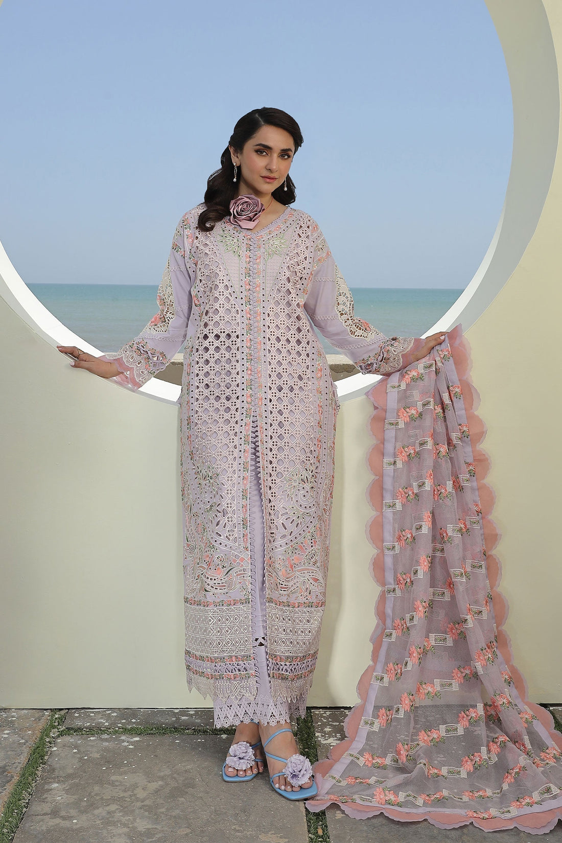 Maryam Hussain | Luxury Lawn 24 | FEROZ -  Maryam Hussain Luxury - Original Designer Dress - House of Maryam