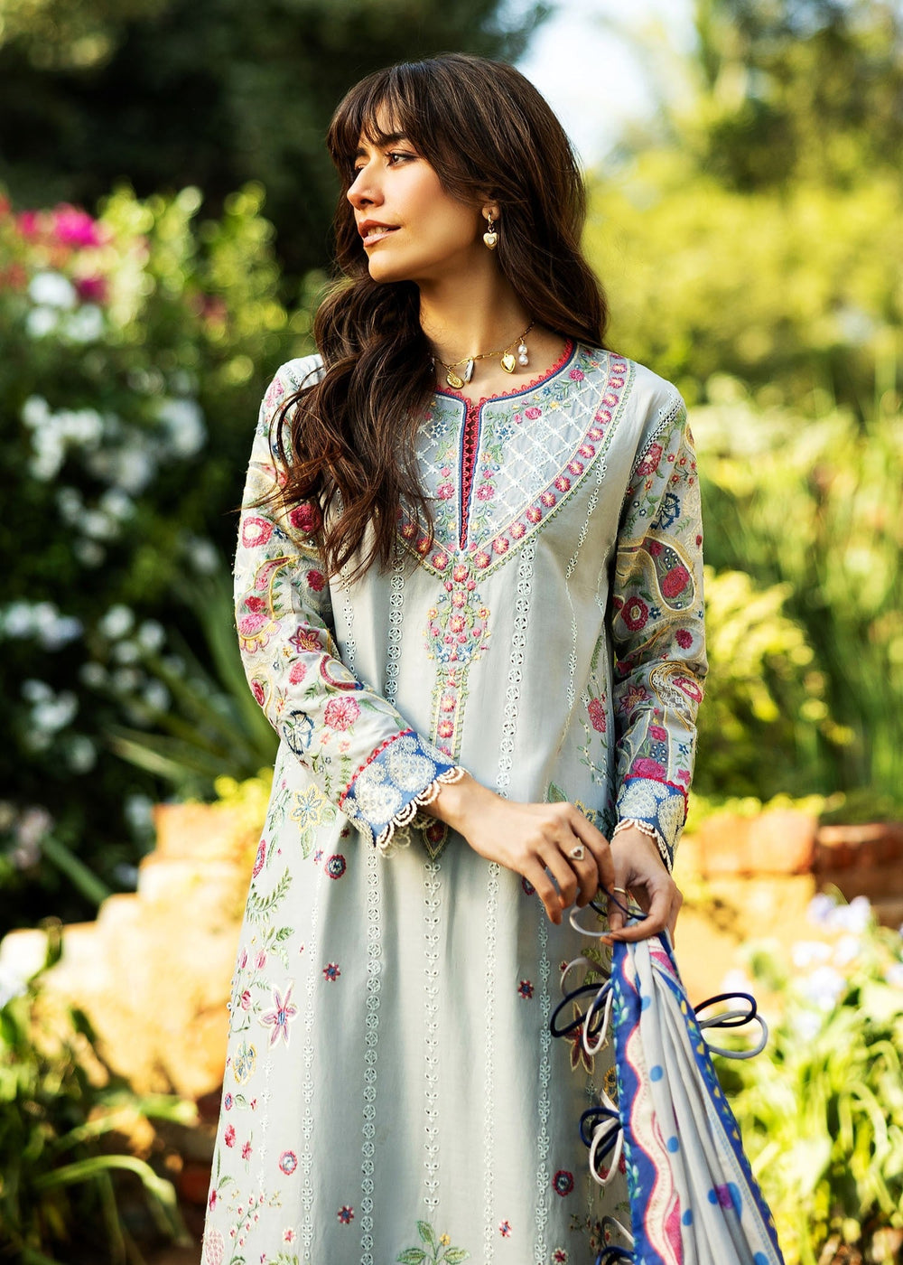 Sadaf Fawad Khan | Siraa Lawn 25 | PAISLEY GARDEN - A -  Sadaf Fawad Khan Ladies Clothes - Original Designer Dress - House of Maryam