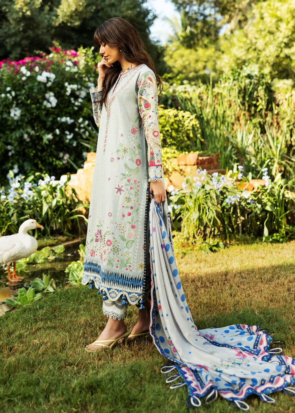 Sadaf Fawad Khan | Siraa Lawn 25 | PAISLEY GARDEN - A -  Sadaf Fawad Khan Ladies Clothes - Original Designer Dress - House of Maryam