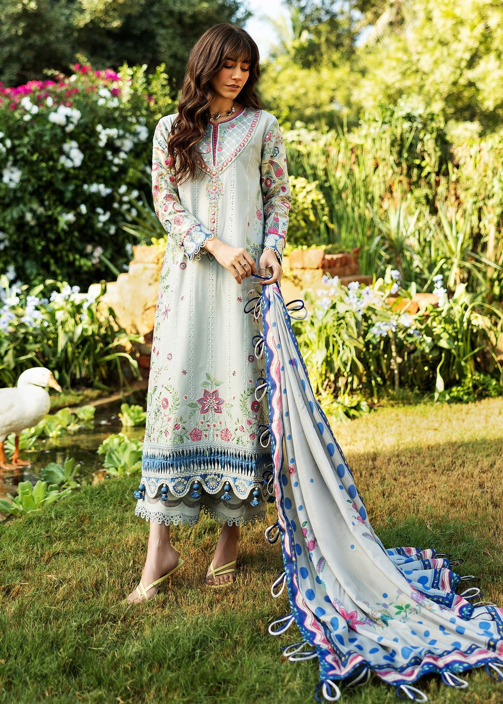 Sadaf Fawad Khan | Siraa Lawn 25 | PAISLEY GARDEN - A -  Sadaf Fawad Khan Ladies Clothes - Original Designer Dress - House of Maryam