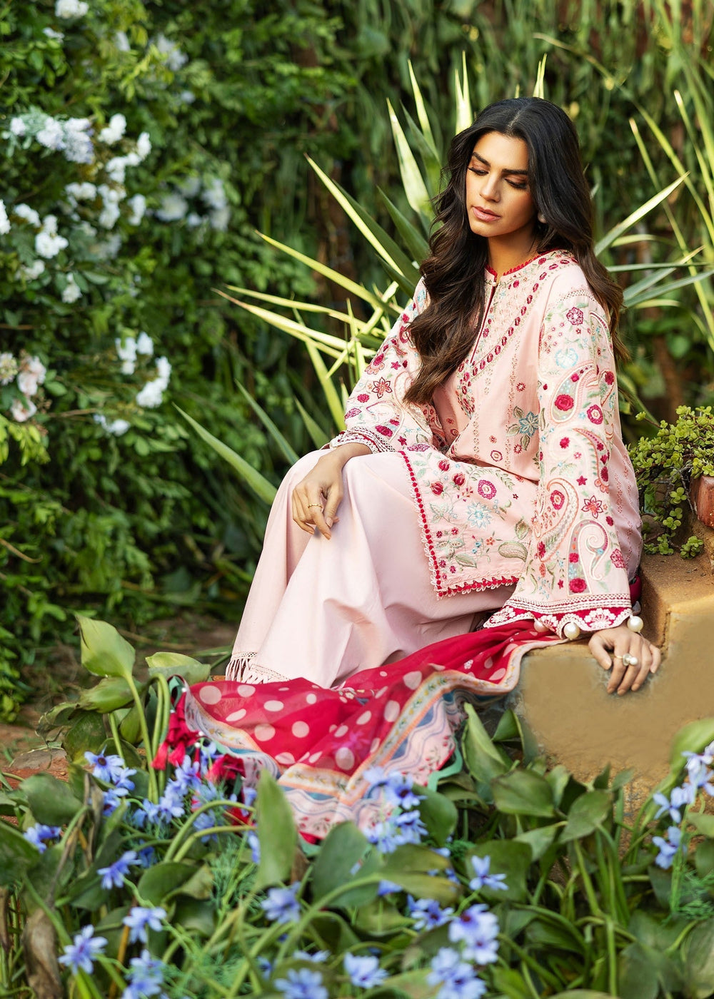 Sadaf Fawad Khan | Siraa Lawn 25 | PAISLEY GARDEN - B -  Sadaf Fawad Khan Ladies Clothes - Original Designer Dress - House of Maryam