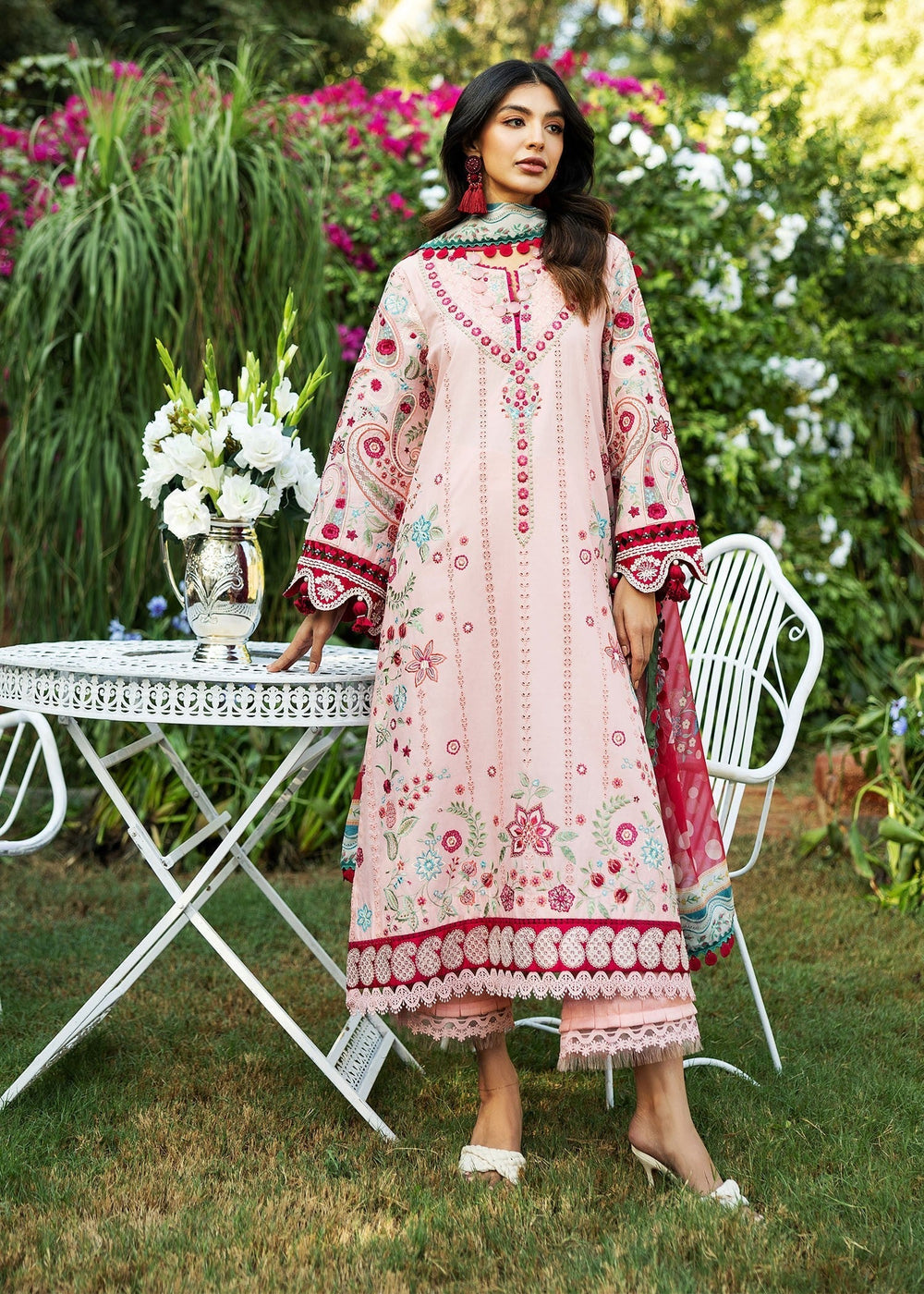 Sadaf Fawad Khan | Siraa Lawn 25 | PAISLEY GARDEN - B -  Sadaf Fawad Khan Ladies Clothes - Original Designer Dress - House of Maryam