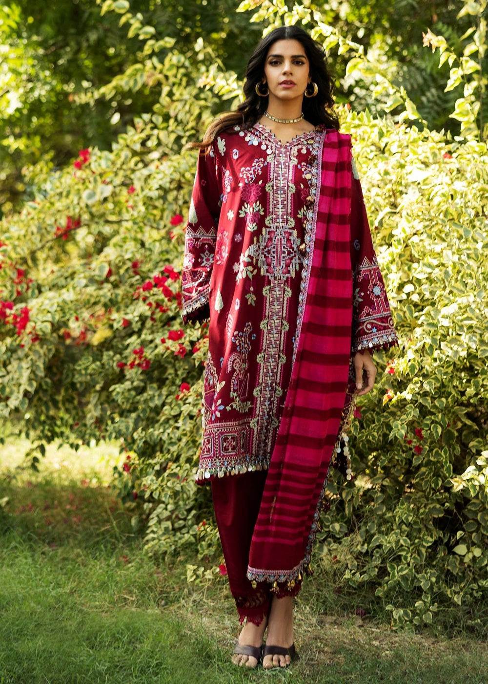 Sadaf Fawad Khan | Siraa Lawn 25 |WISTERIA - B -  Sadaf Fawad Khan Ladies Clothes - Original Designer Dress - House of Maryam