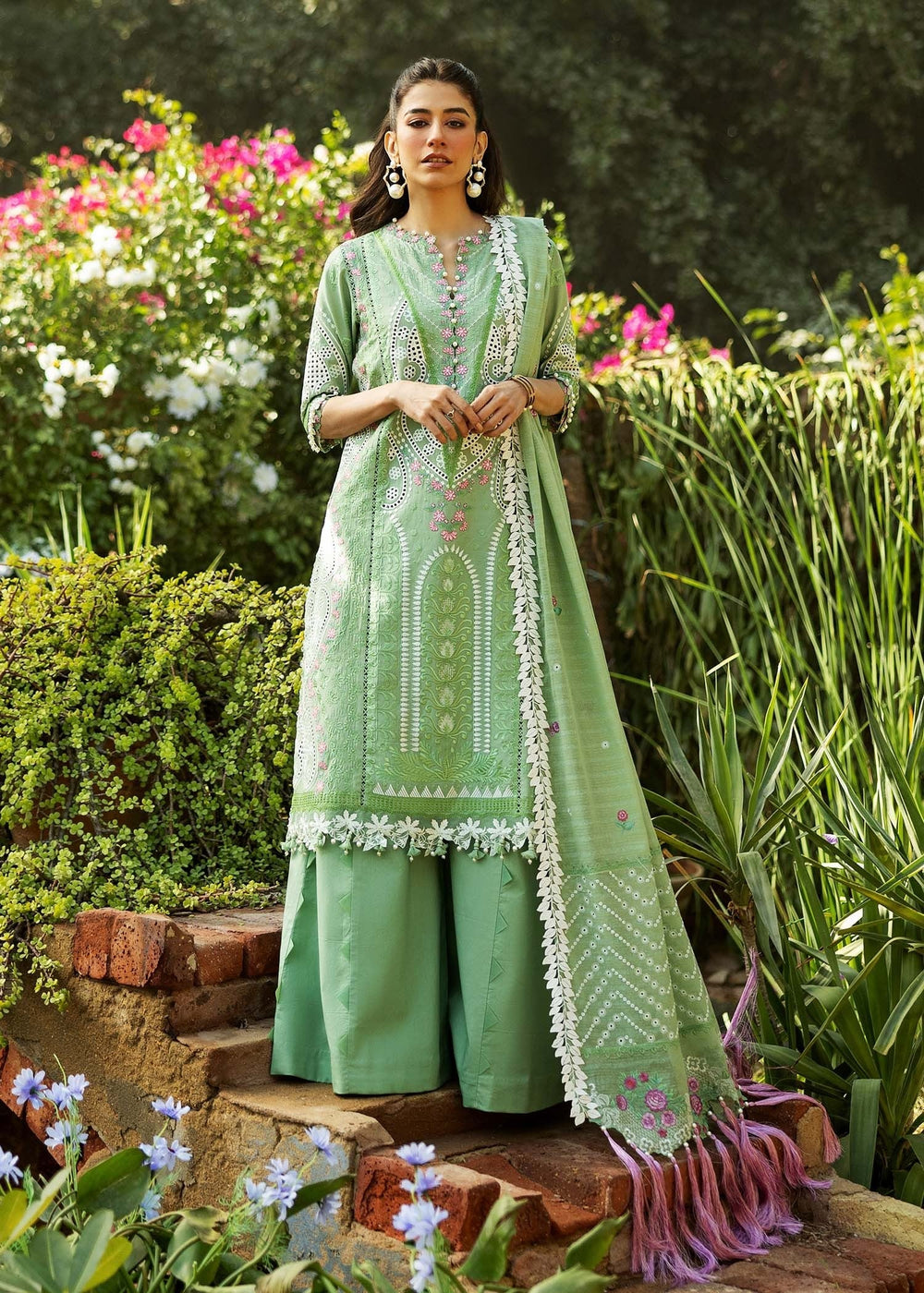 Sadaf Fawad Khan | Siraa Lawn 25 | FRENCH HEARTS - A -  Sadaf Fawad Khan Ladies Clothes - Original Designer Dress - House of Maryam
