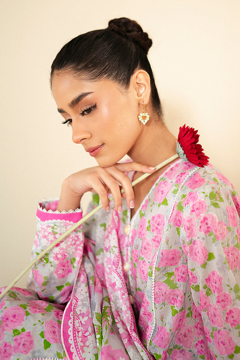 Cross Stitch | Daily Lawn 24 | FLORAL WIND-3 PIECE LAWN SUIT -  Cross Stitch Casuals - Original Designer Dress - House of Maryam