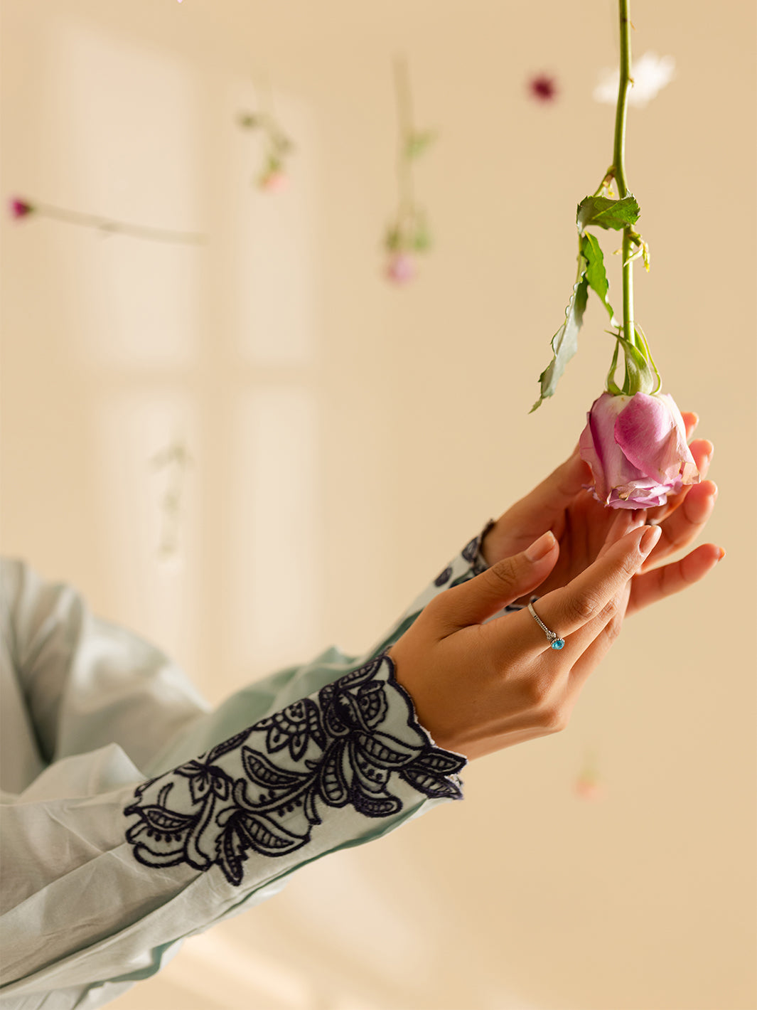 Mahnur | Petal Whispers Lawn Pret | Crystal -  Mahnur Ladies Clothes - Original Designer Dress - House of Maryam