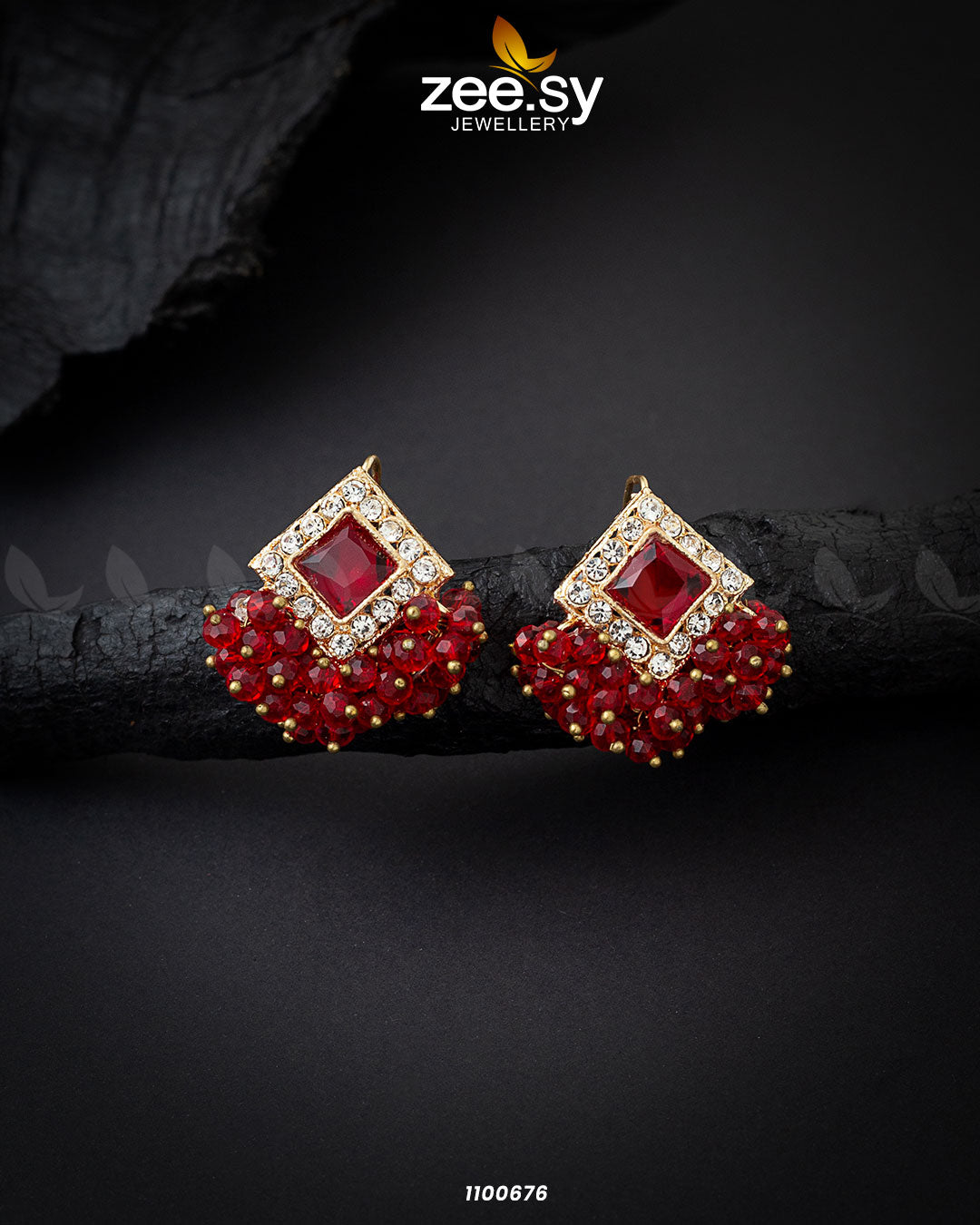 Earrings-0343 -  Zeesy Earrings - Original Designer Dress - House of Maryam