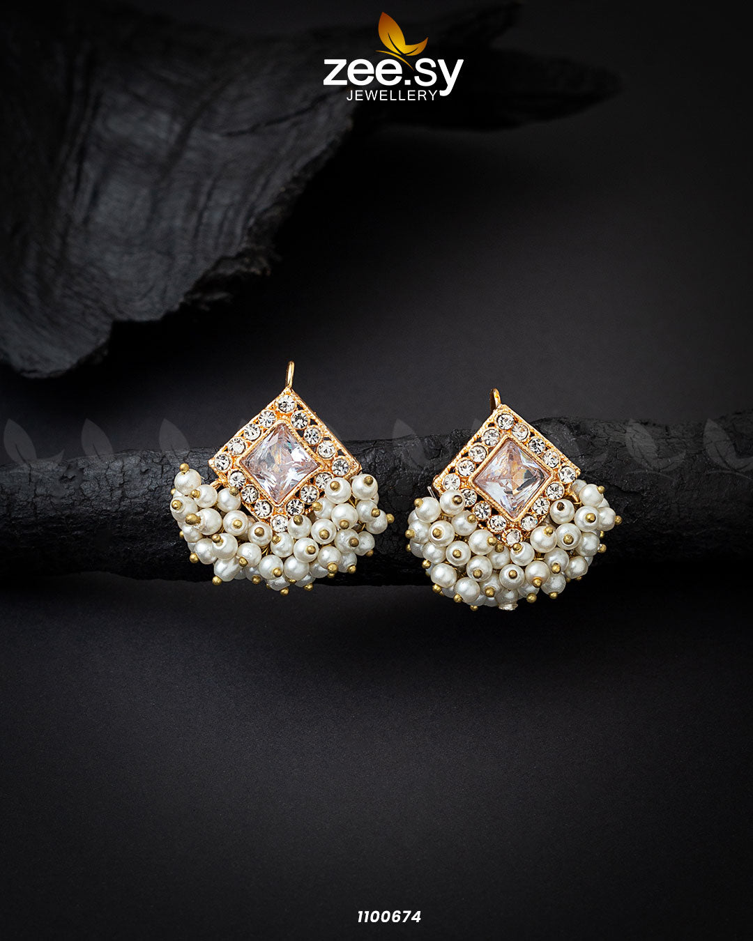 Earrings-0343 -  Zeesy Earrings - Original Designer Dress - House of Maryam