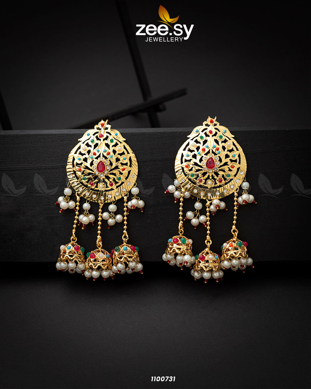 Earrings-0407 -  Zeesy Earrings - Original Designer Dress - House of Maryam