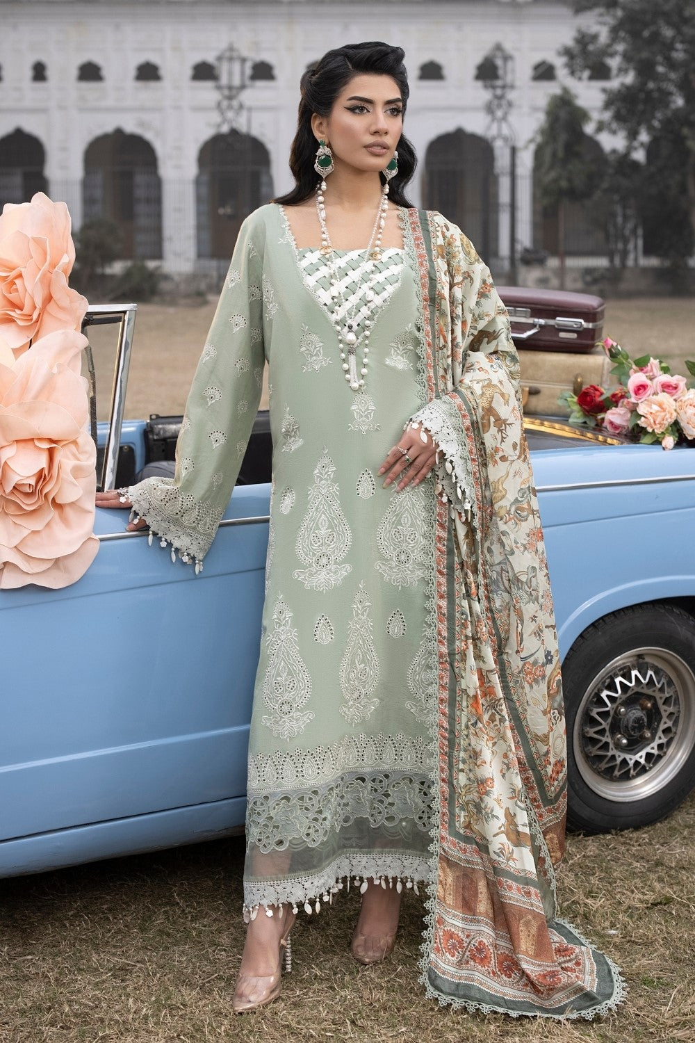 Ittehad | Embroidered Lawn | I-16 -  Ittehad Luxury - Original Designer Dress - House of Maryam