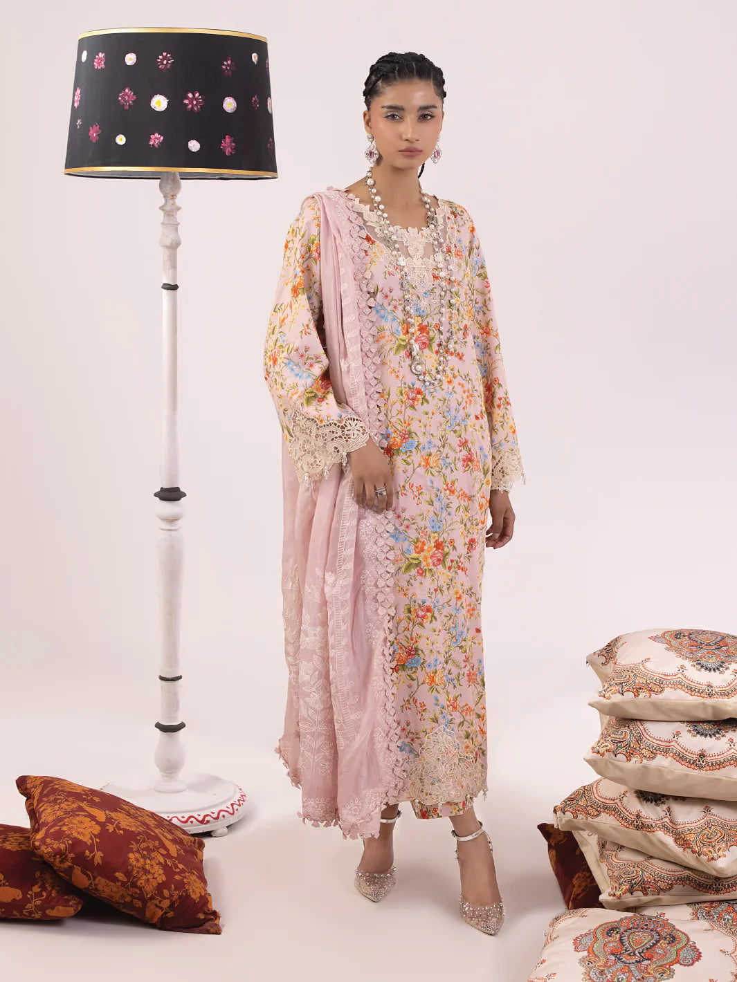 Ittehad | Faiza Faisal Rangeeli Lawn 24 | Laali -  Ittehad Luxury - Original Designer Dress - House of Maryam