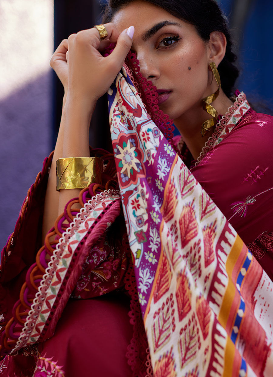 Farah Talib Aziz | Suay Lawn 24 | ENZO RED -  Farah Talib Aziz Luxury - Original Designer Dress - House of Maryam