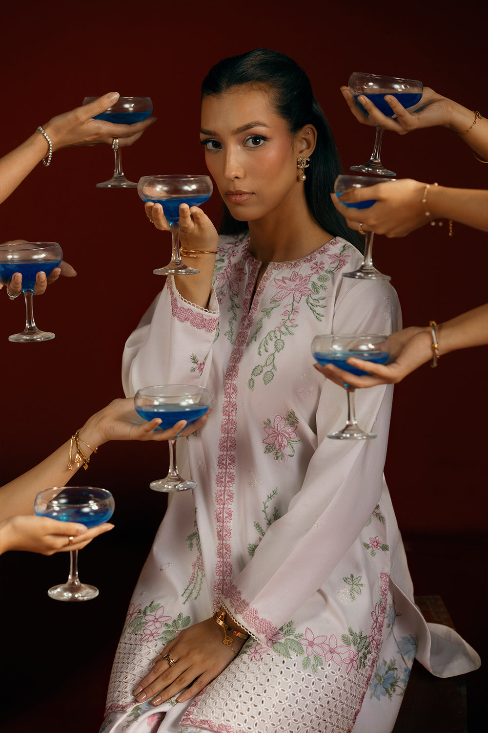 Saira Rizwan | Joolie Co ords | JOOLIE WHITE - JBP25-07 -  Saira Rizwan Ladies Clothes - Original Designer Dress - House of Maryam