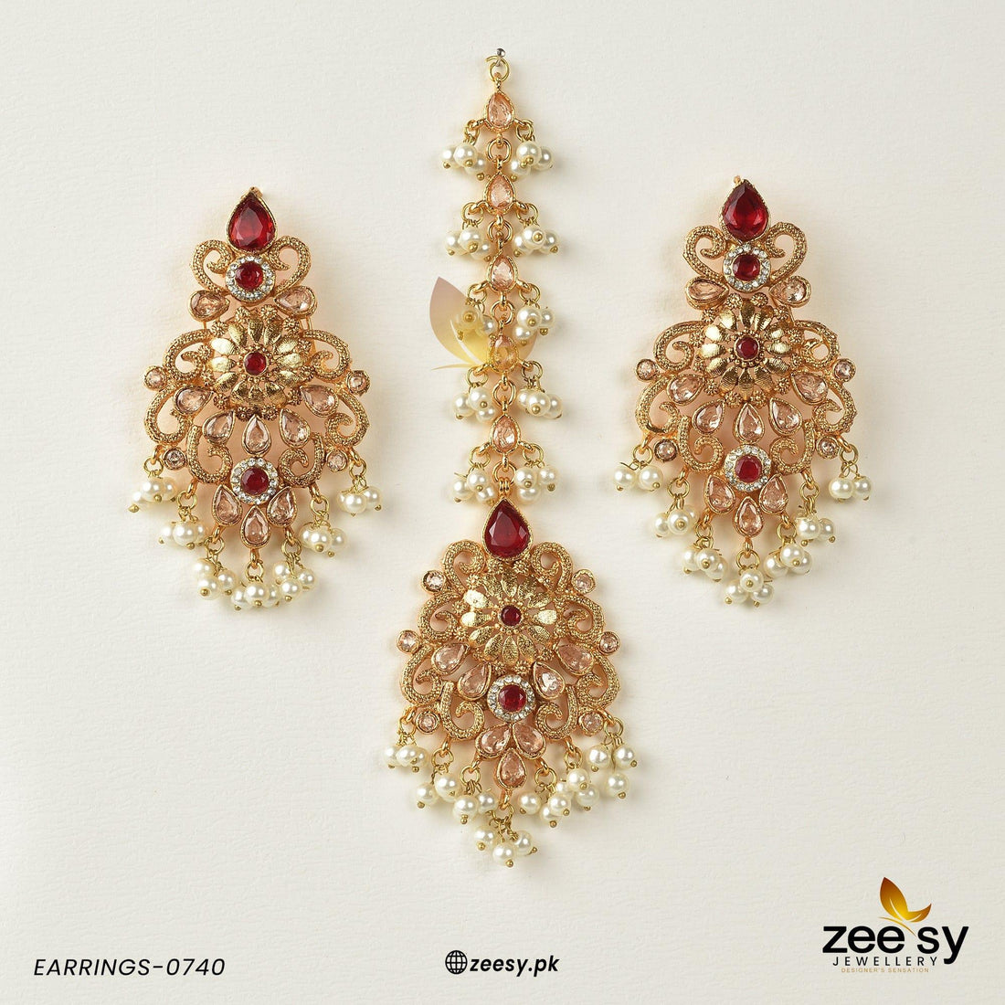 Spark Earrings-0740 -  Zeesy Earrings - Original Designer Dress - House of Maryam