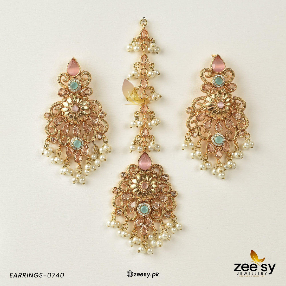 Spark Earrings-0740 -  Zeesy Earrings - Original Designer Dress - House of Maryam