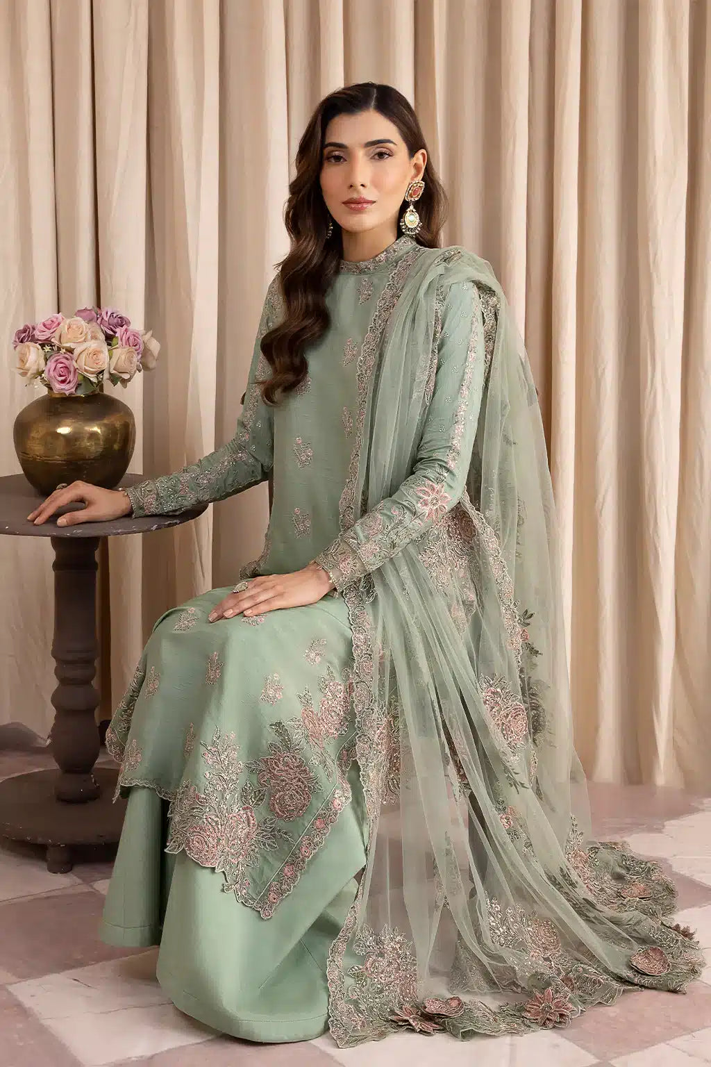 Iznik | Festive Raw Silk 23 | IRS-01 SUAVE -  Iznik Formal - Original Designer Dress - House of Maryam