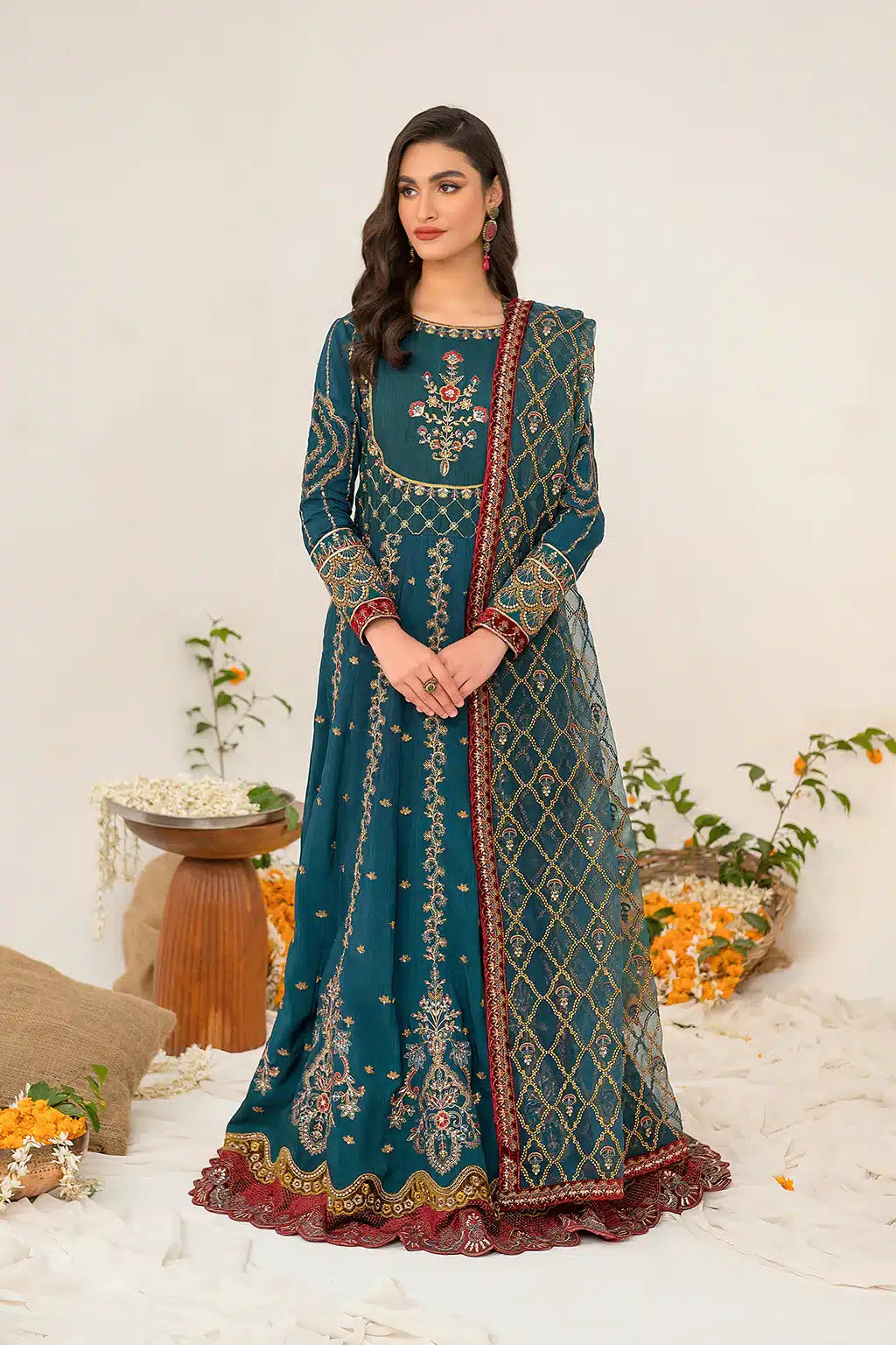 Iznik | Festive Raw Silk 23 | IRS-08 SANGUINE -  Iznik Formal - Original Designer Dress - House of Maryam