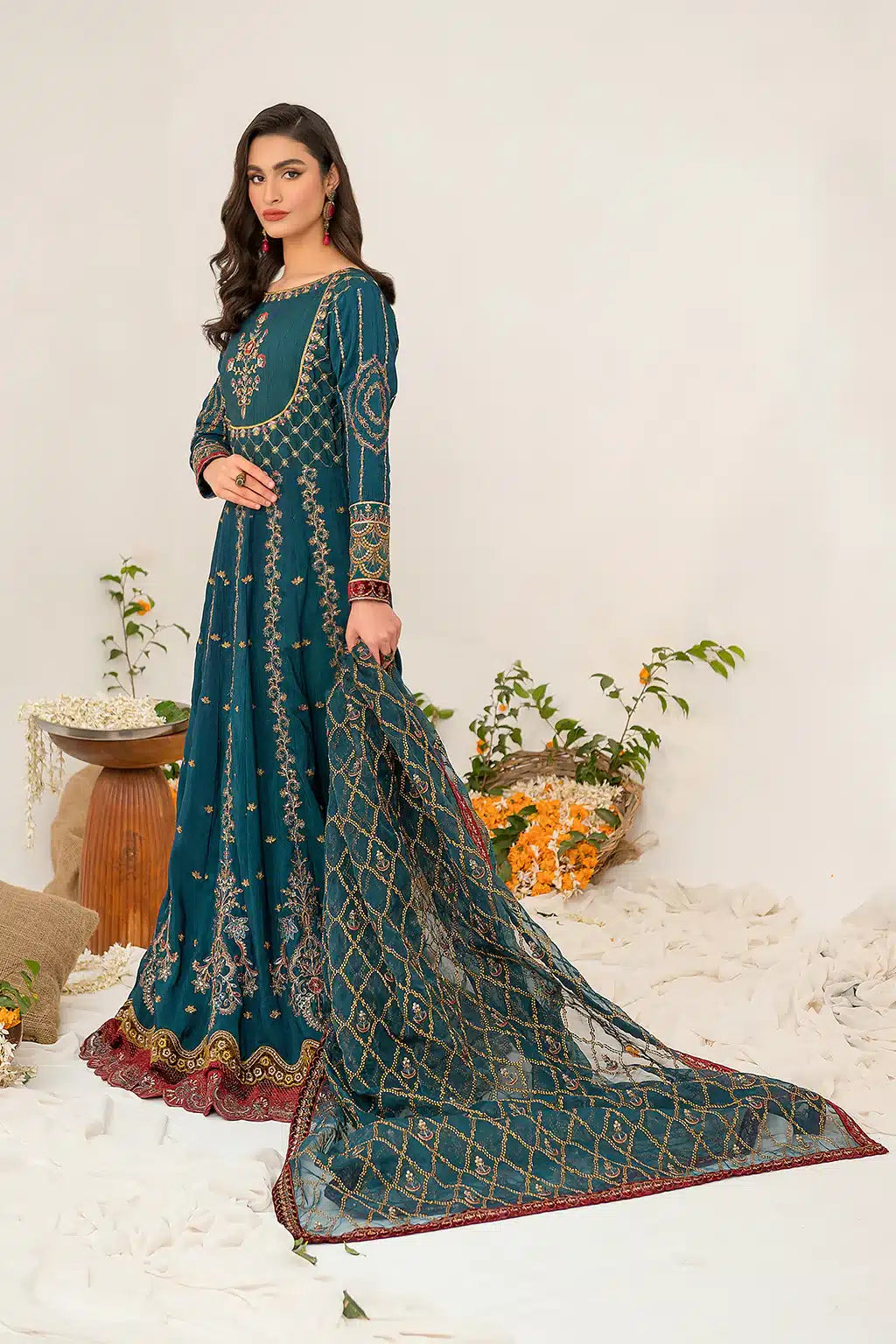 Iznik | Festive Raw Silk 23 | IRS-08 SANGUINE -  Iznik Formal - Original Designer Dress - House of Maryam
