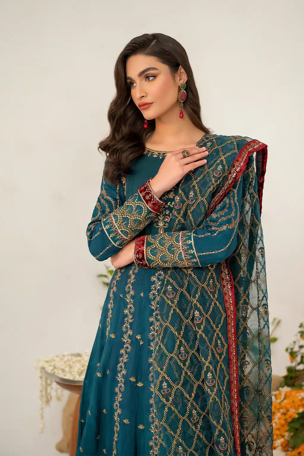 Iznik | Festive Raw Silk 23 | IRS-08 SANGUINE -  Iznik Formal - Original Designer Dress - House of Maryam