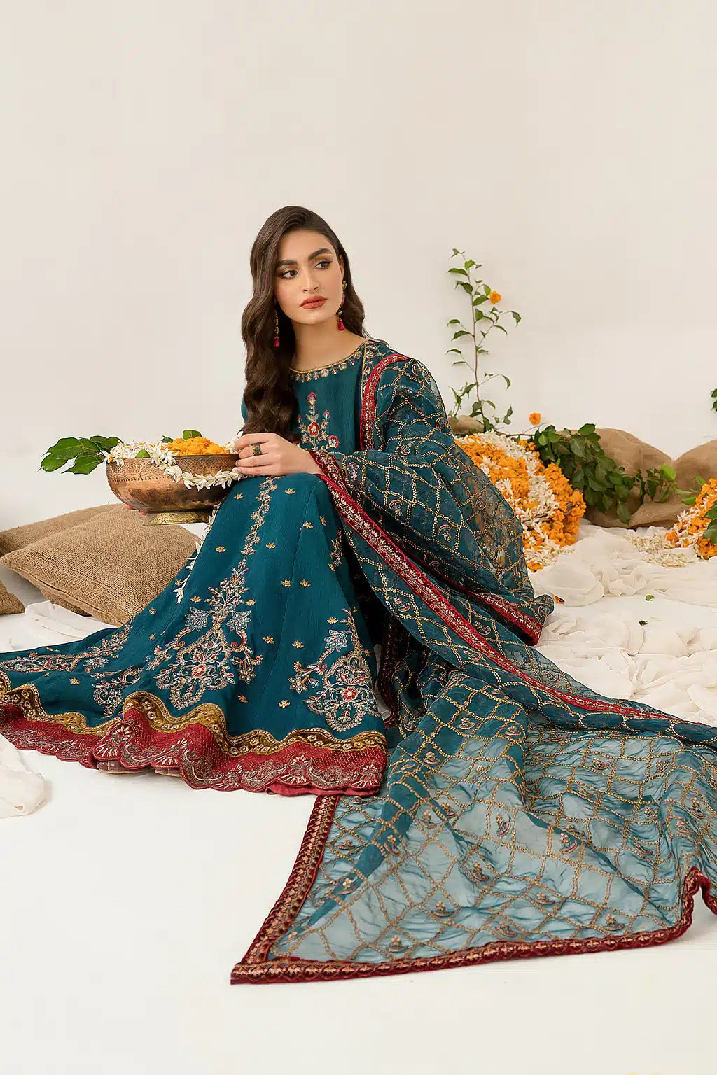 Iznik | Festive Raw Silk 23 | IRS-08 SANGUINE -  Iznik Formal - Original Designer Dress - House of Maryam