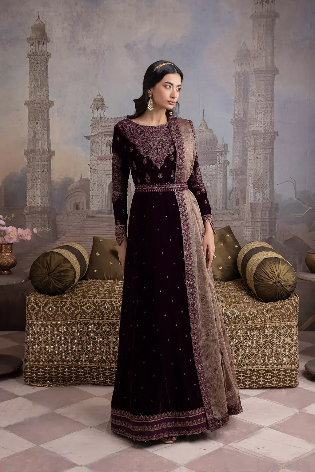 Iznik | Festive Velvet 23 | IV-36 ELAHEH -  Iznik Formal - Original Designer Dress - House of Maryam