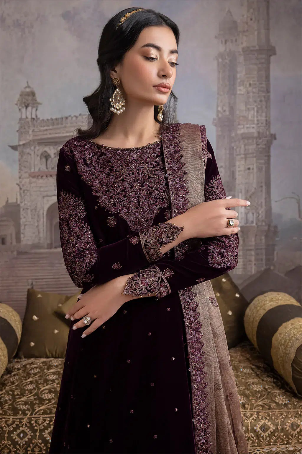 Iznik | Festive Velvet 23 | IV-36 ELAHEH -  Iznik Formal - Original Designer Dress - House of Maryam