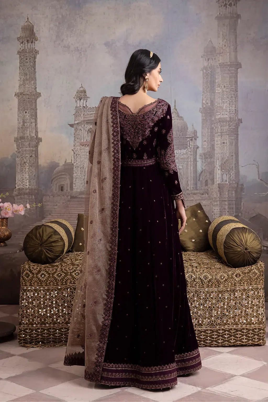 Iznik | Festive Velvet 23 | IV-36 ELAHEH -  Iznik Formal - Original Designer Dress - House of Maryam