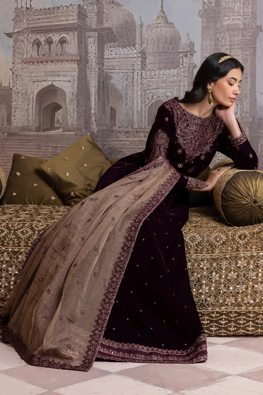 Iznik | Festive Velvet 23 | IV-36 ELAHEH -  Iznik Formal - Original Designer Dress - House of Maryam