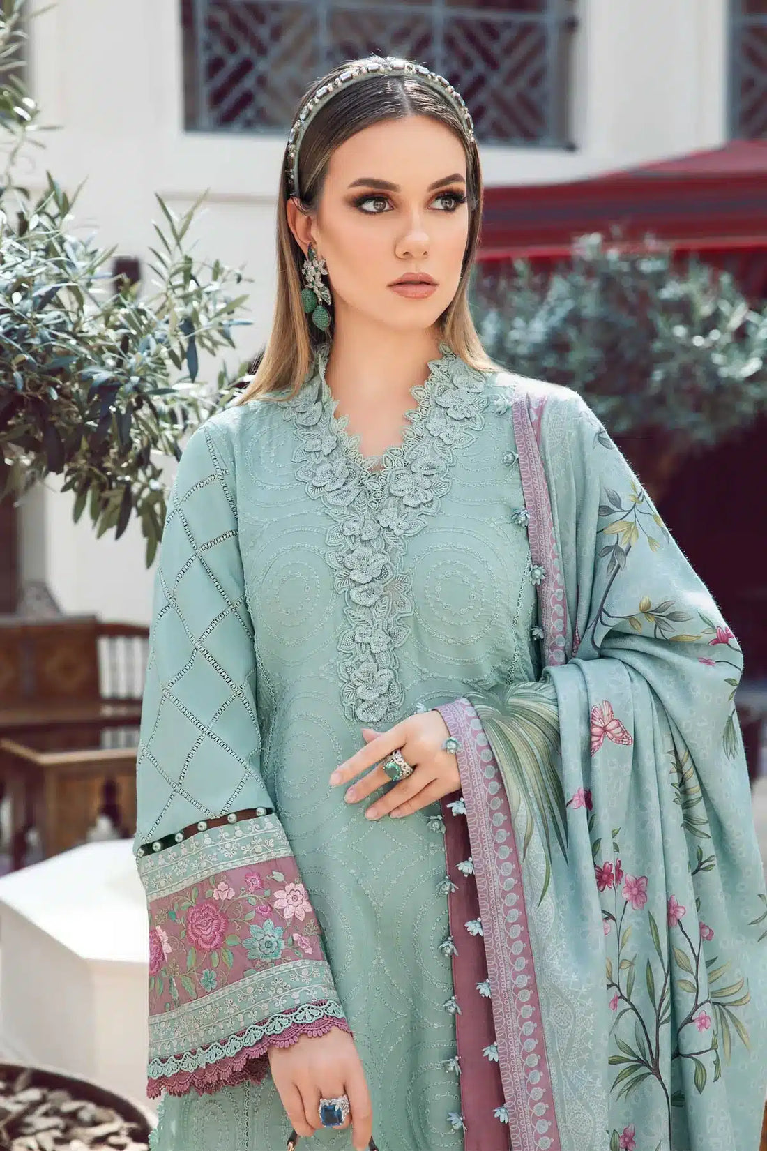 Maria B | M Prints Winter 23 | MPT-2001-A -  Maria B Luxury - Original Designer Dress - House of Maryam
