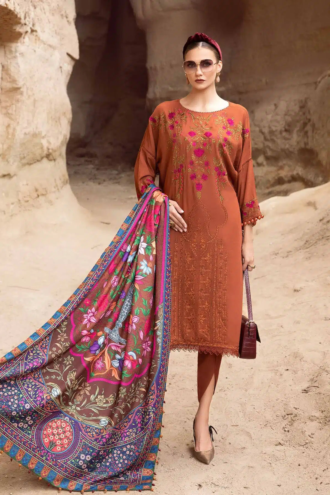 Maria B | M Prints Winter 23 | MPT-2004-A -  Maria B Luxury - Original Designer Dress - House of Maryam