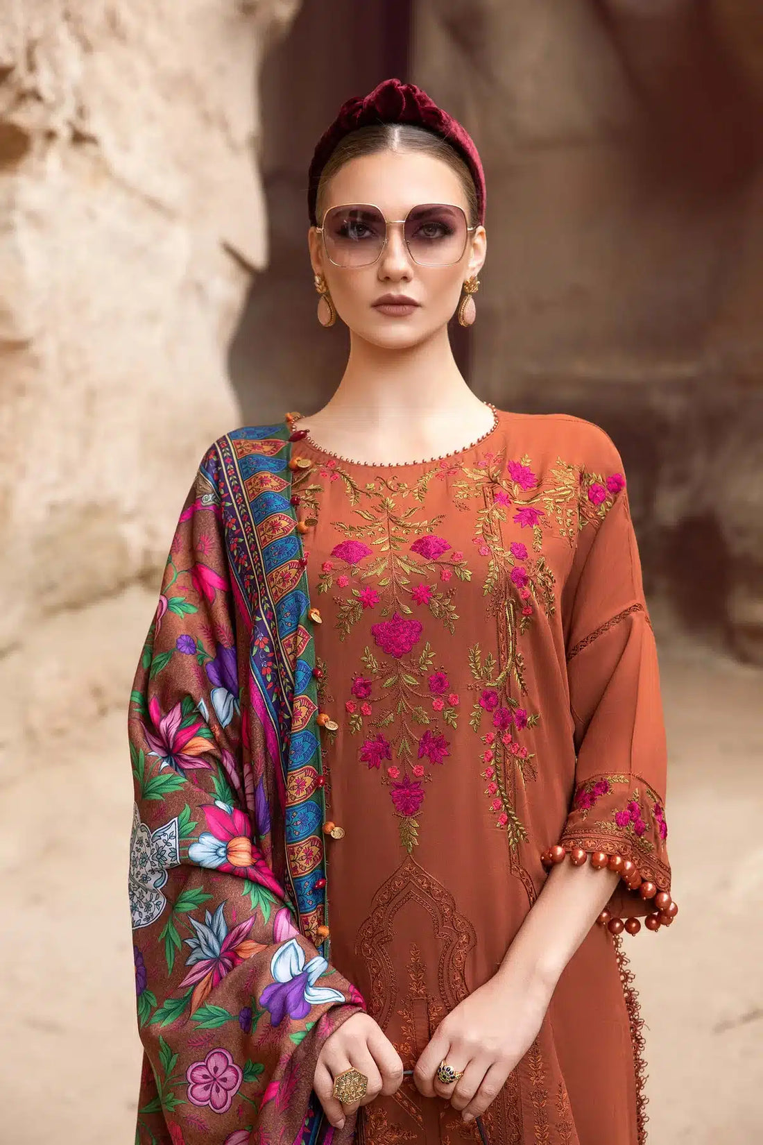 Maria B | M Prints Winter 23 | MPT-2004-A -  Maria B Luxury - Original Designer Dress - House of Maryam