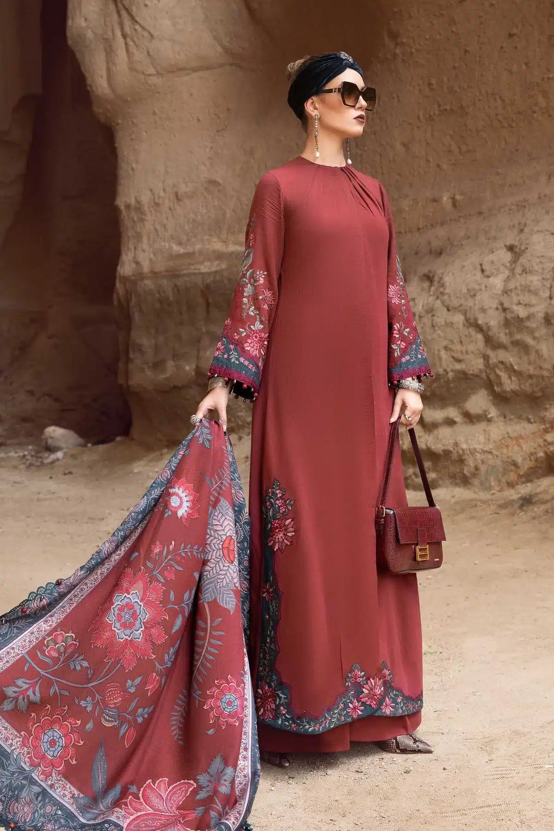 Maria B | M Prints Winter 23 | MPT-2005-A -  Maria B Luxury - Original Designer Dress - House of Maryam