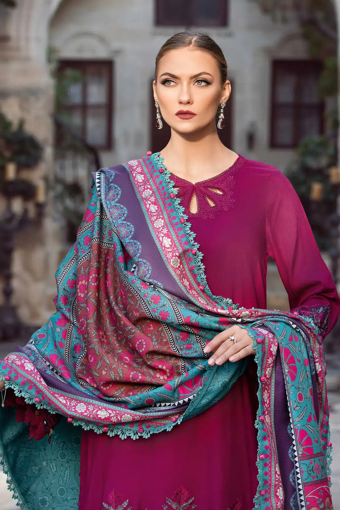 Maria B | M Prints Winter 23 | MPT-2006-B -  Maria B Luxury - Original Designer Dress - House of Maryam