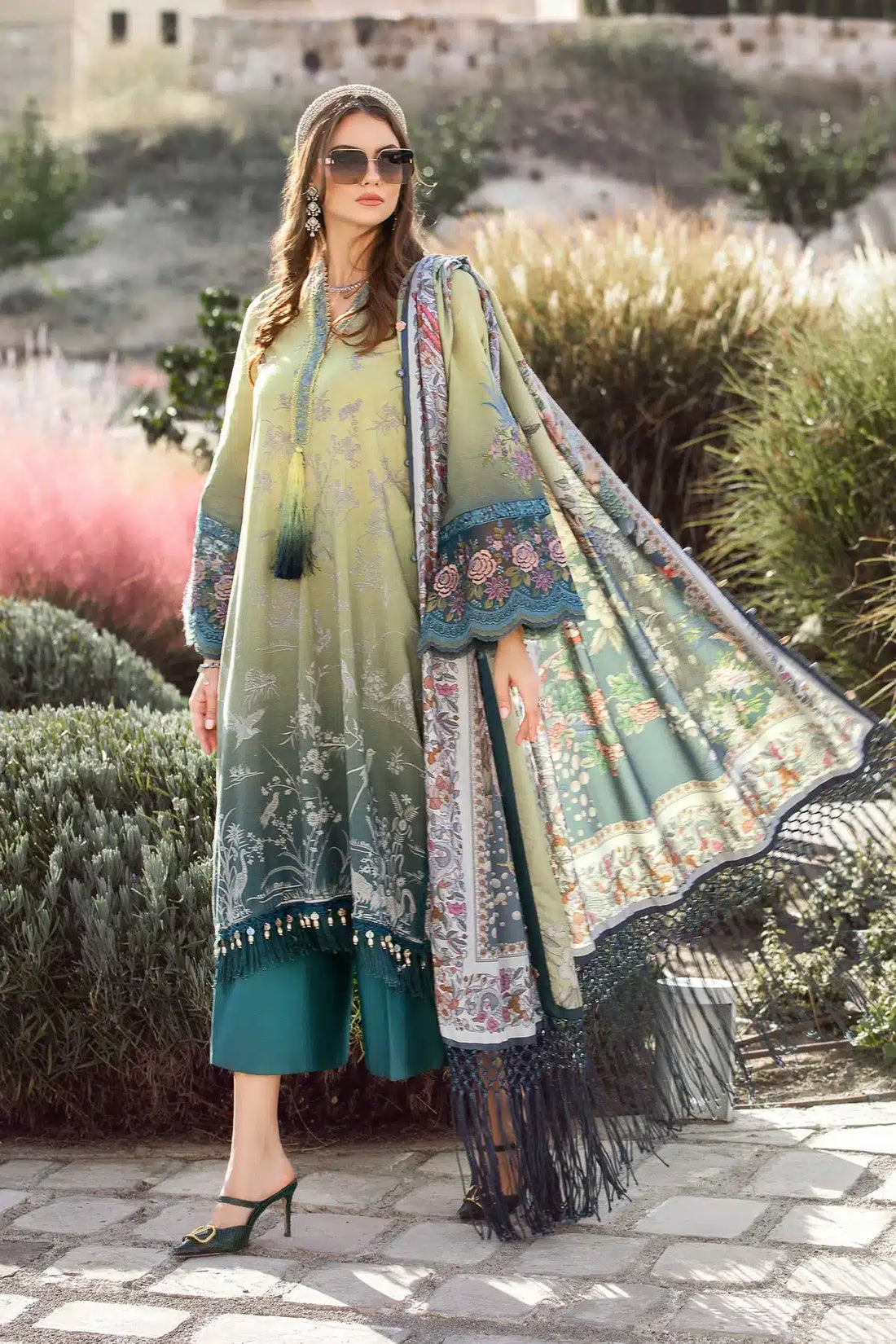Maria B | M Prints Winter 23 | MPT-2007-A -  Maria B Luxury - Original Designer Dress - House of Maryam
